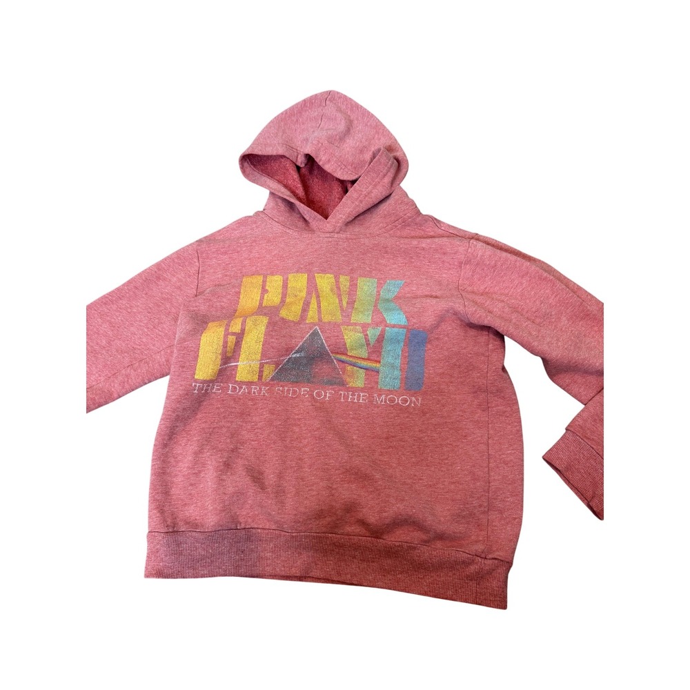 Pink Floyd Hoodie Youth XL 14-16 Pink Dark Side Of The Moon‎ Pullover Sweatshirt